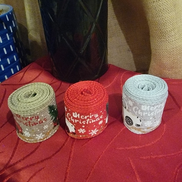 Christmas Red, Silver and Gold Ribbon - Picture 9 of 11